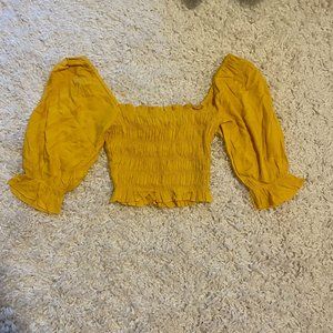 Urban Outfitters Blouse in Mustard Yellow (Size XS)